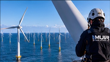 AI illustration of offshore wind turbines and renewable energy